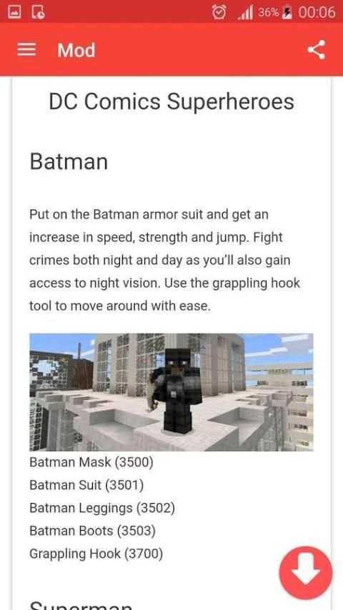 Mod Superhero for Minecraft pe screenshot 3