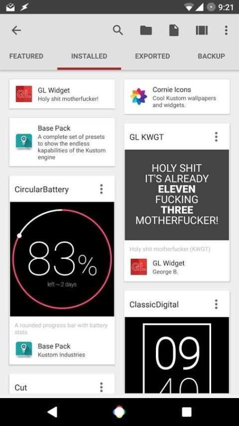 GL Widget (KWGT) скриншот 1
