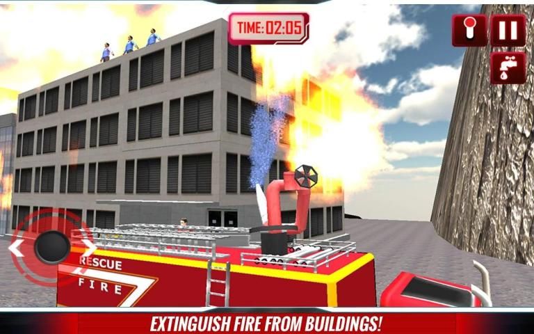 Up Hill Fire Truck Rescue Sim स्क्रीनशॉट 9