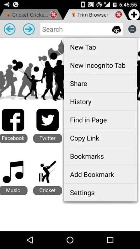 Trim Browser - Mini Lite 5 تصوير الشاشة