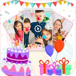 Birthday Video Maker,Name & Photo On Birthday Cake