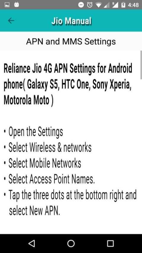 User Manual For JIO स्क्रीनशॉट 3