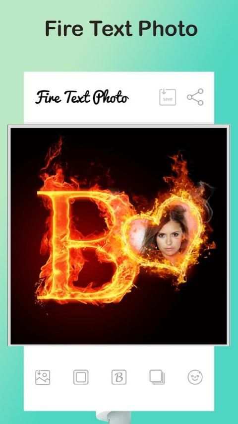 Fire Text Photo Frame скриншот 10