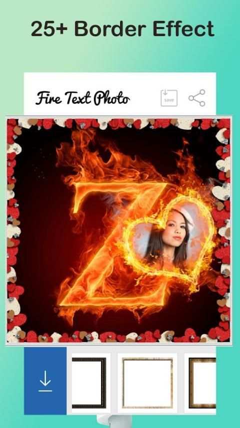Fire Text Photo Frame скриншот 6