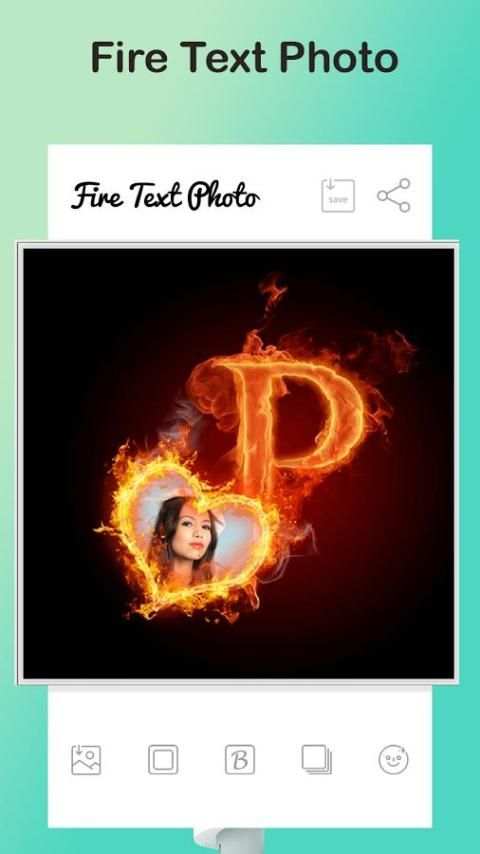 Fire Text Photo Frame скриншот 7