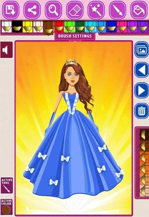 Princess Coloring Book 3 स्क्रीनशॉट 3