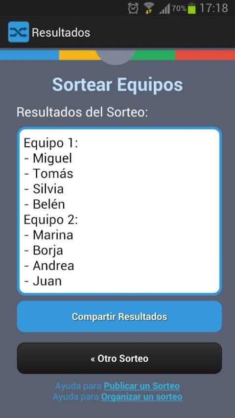 Sortear - Equipos y Premios screenshot 6