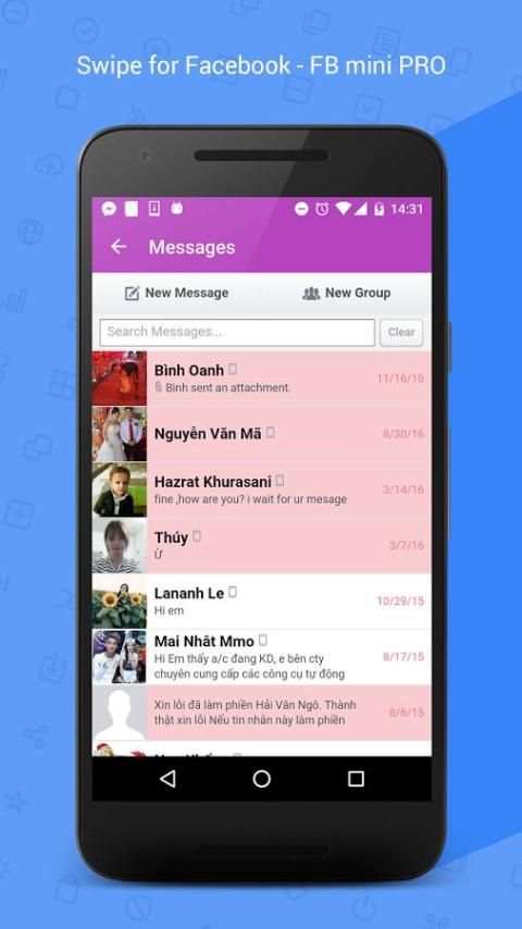 New Messenger for Facebook screenshot 3