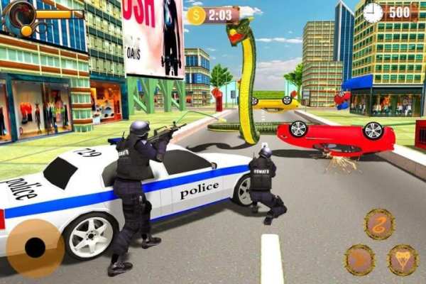 Angry Anaconda Snake Rampage: City Attack स्क्रीनशॉट 7