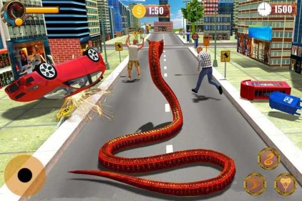 Angry Anaconda Snake Rampage: City Attack स्क्रीनशॉट 6