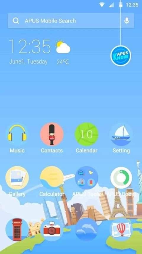 World-APUS Launcher theme скриншот 3