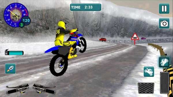 Snow Bike Motocross Racing - Mountain Driving स्क्रीनशॉट 6