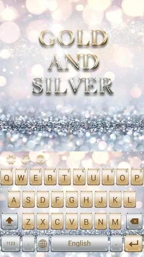 Gold And Silver Keyboard Theme screenshot 1