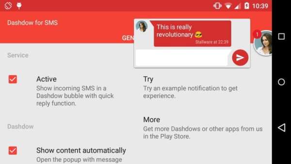 Dashdow SMS स्क्रीनशॉट 1