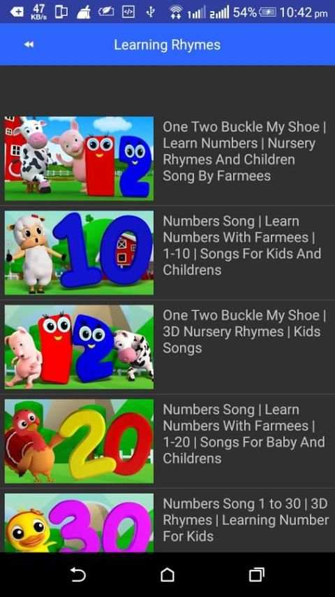 Nursery Rhymes Videos скриншот 8