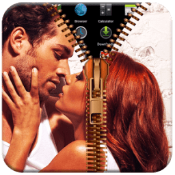 Couple Photo Zipper LockScreen иконка