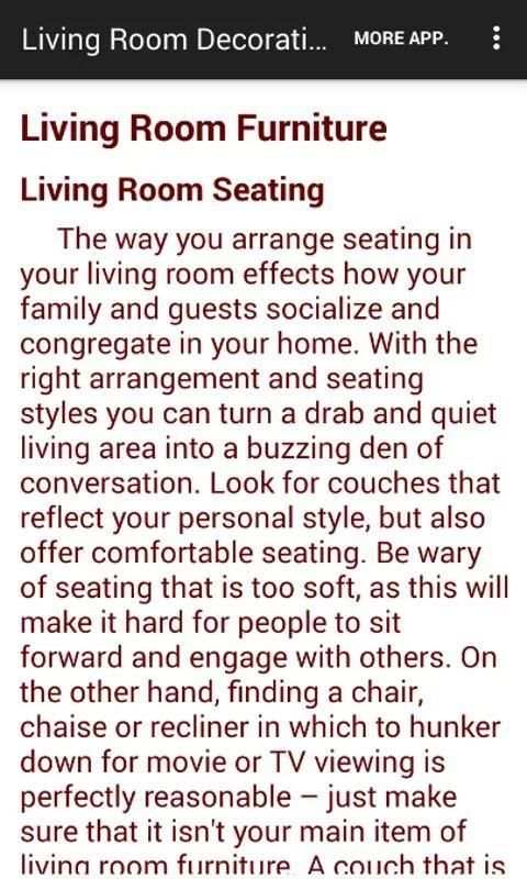 Living Room Decorating Ideas скриншот 2