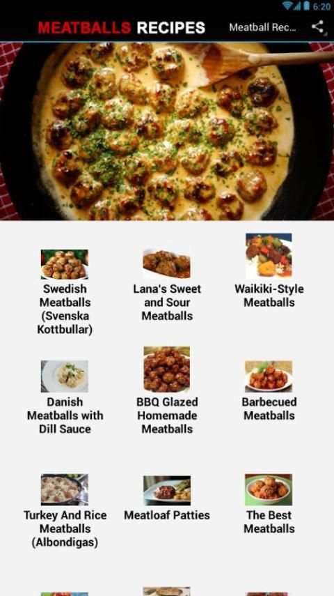 Meatball Recipes 5 تصوير الشاشة