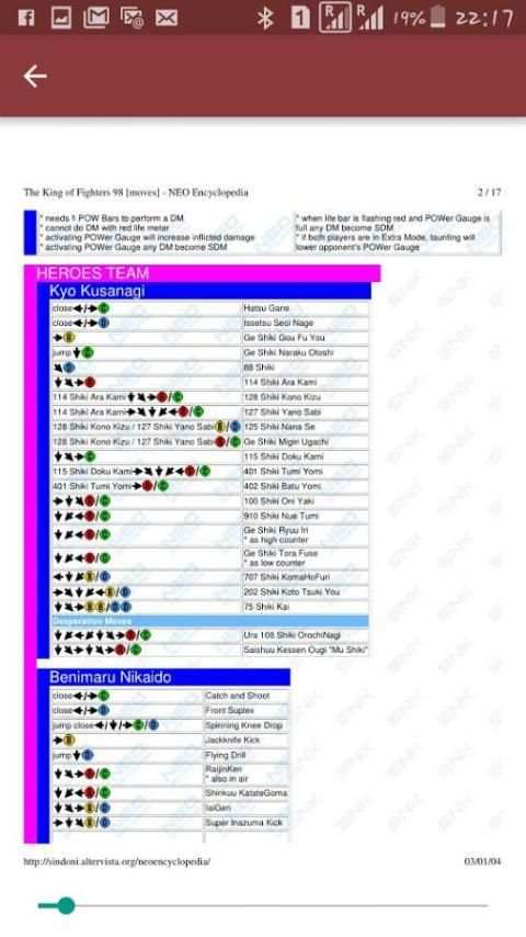 Guide For King of Fighters 98 screenshot 2