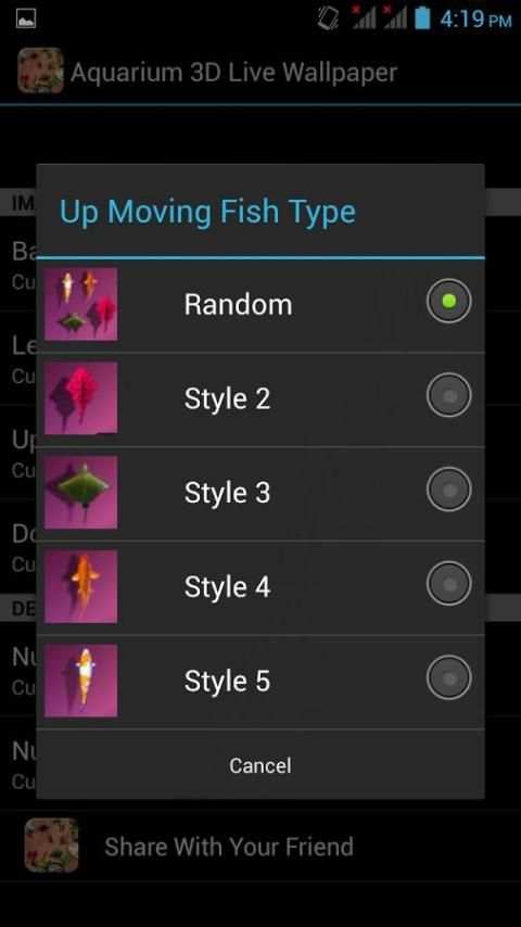 Fishes Live Wallpaper स्क्रीनशॉट 5