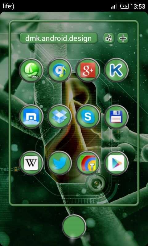 Next Launcher Bio Green Theme screenshot 1
