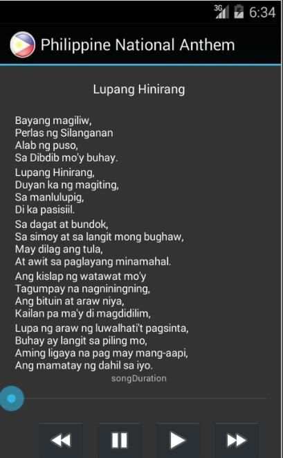 Philippine National Anthem screenshot 1