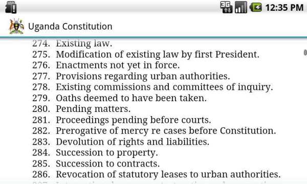 Uganda Constitution screenshot 5