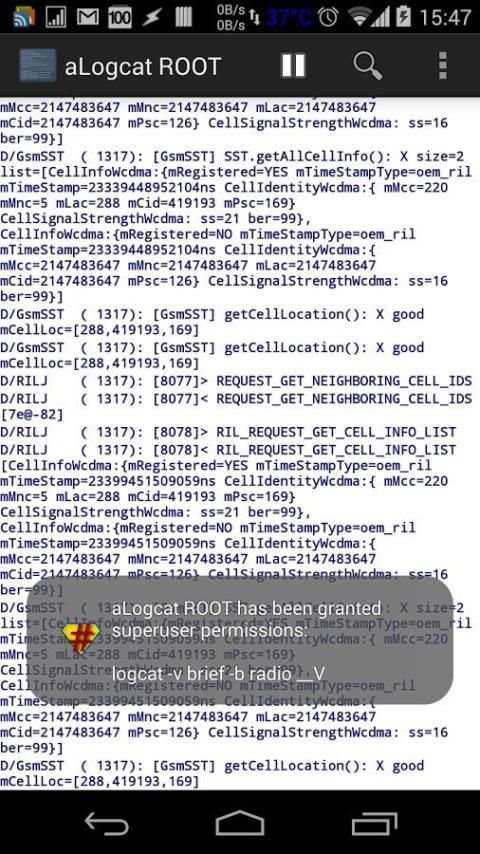 [ROOT] aLogcat screenshot 2