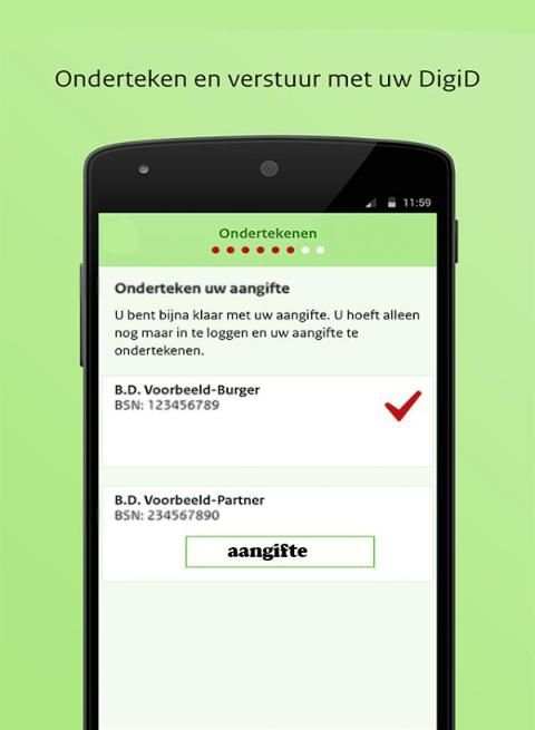 Aangifte app 2016 screenshot 1