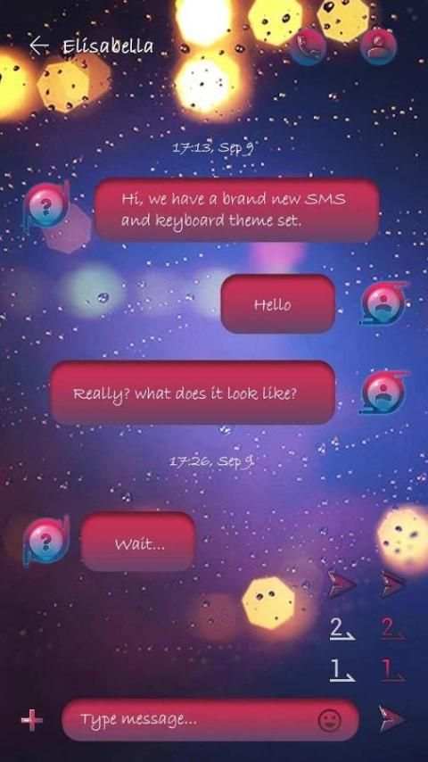 (FREE) GO SMS FEEL THEME स्क्रीनशॉट 3