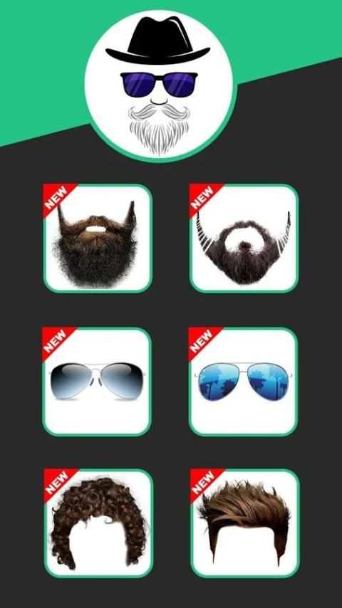 Man HairStyle Mustache Editor скриншот 1