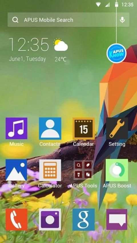 Bird-APUS Launcher theme स्क्रीनशॉट 1