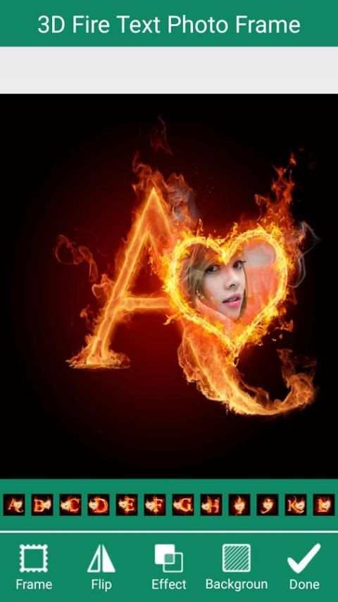 3D Fire Text Photo Frame screenshot 5