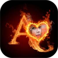 3D Fire Text Photo Frame on 9Apps