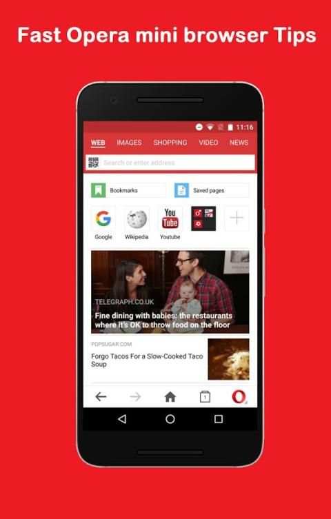 Fast Opera mini browser Tips скриншот 1