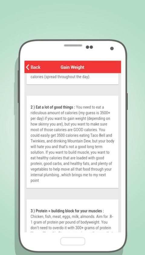 How To Gain Weight 5 تصوير الشاشة