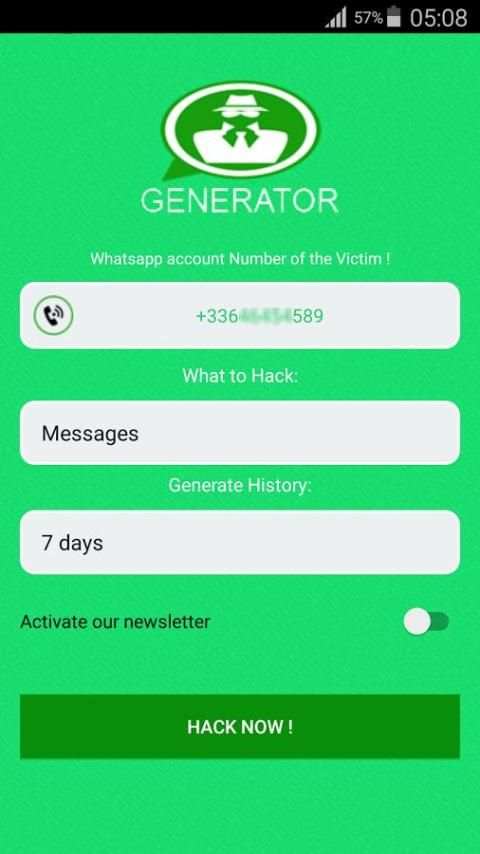 Hack Whatsapp Messenger prank screenshot 3