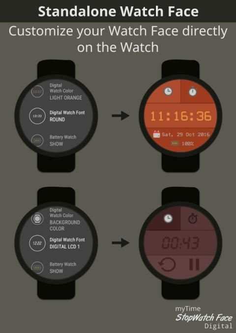 myTime StopWatch Face Digital скриншот 3