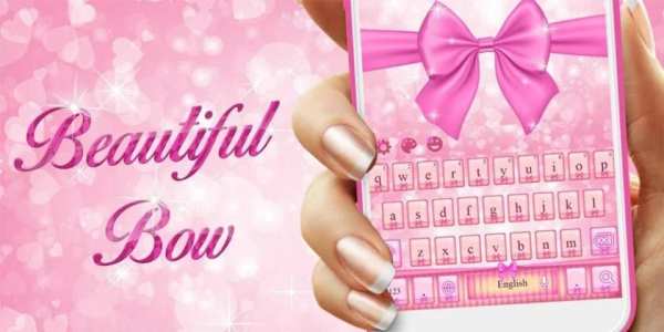 Pink Bow Girly Typewriter скриншот 1
