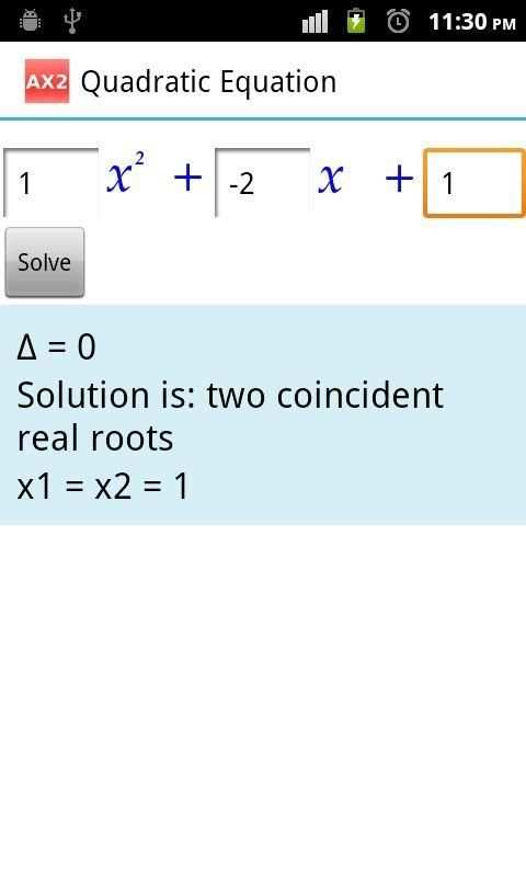 Quadratic Equation AX2 screenshot 10