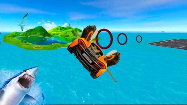 Angry shark flyingCar shooting screenshot 2
