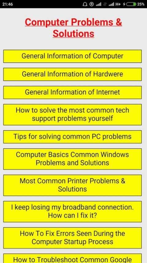 Computer Problems & Solutions स्क्रीनशॉट 3