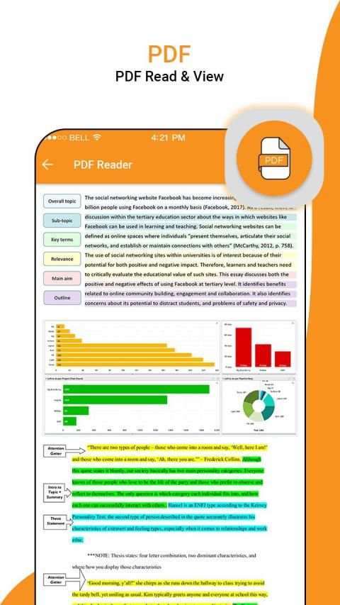 Document viewer - PDF,Word,sheet,Note,Office screenshot 4
