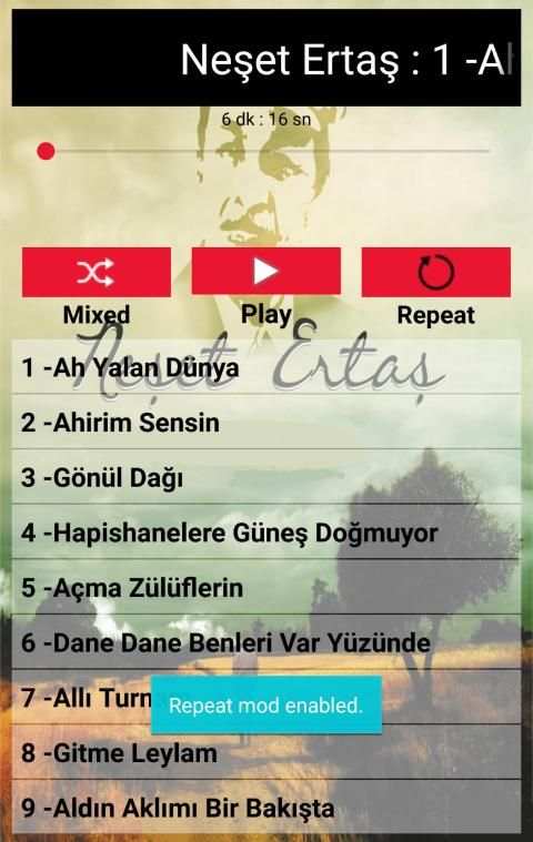 Neşet Ertaş Şarkıları İnternetsiz 4 تصوير الشاشة