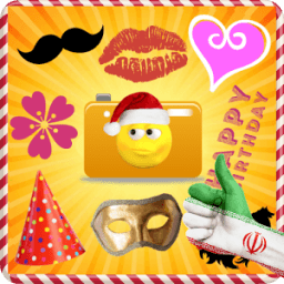 ikon استیکر روی عکس حرفه ای