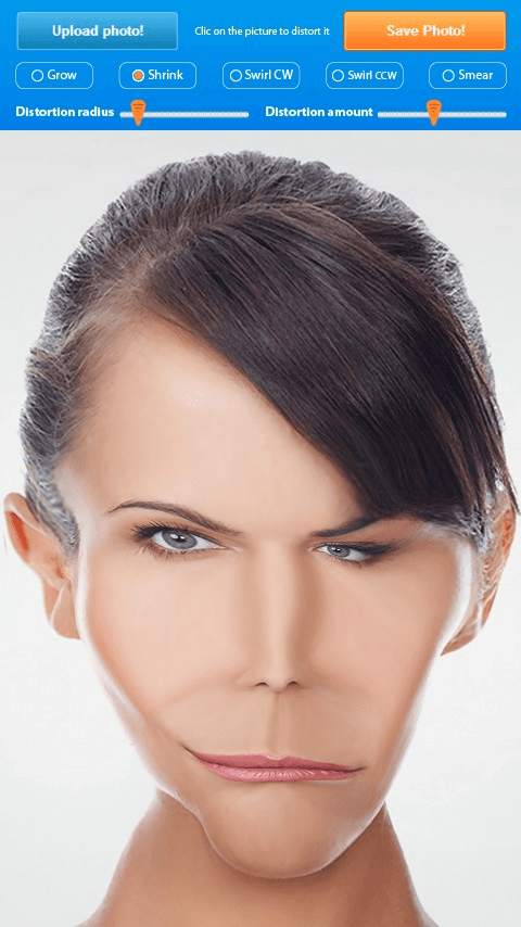Liquid Face , Comic Face Effects , distort - Funny Photo Warp, Deform , Booth تغير و تشويه الوجه بشكل مضحك تكبير الأنف والعين رسم وتلوين screenshot 2