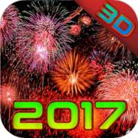 Fireworks New Year 2017 3d