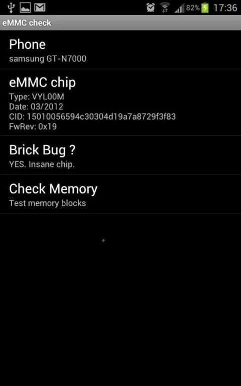 eMMC Brickbug Check स्क्रीनशॉट 2