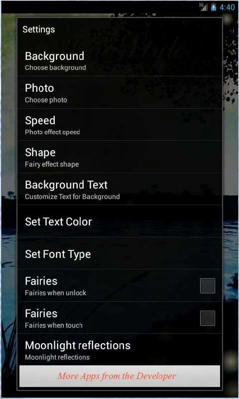 Moonlight Live Wallpaper 7 تصوير الشاشة