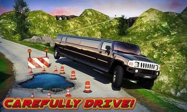 Offroad Hill Limo Driving 3D स्क्रीनशॉट 13